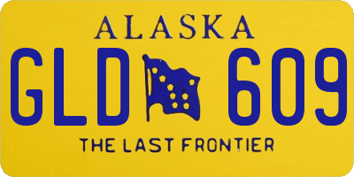 AK license plate GLD609