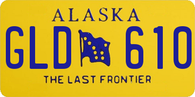 AK license plate GLD610