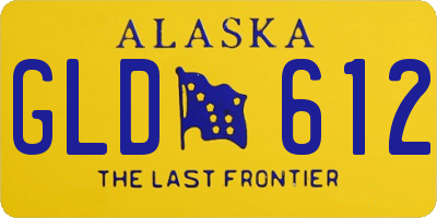 AK license plate GLD612