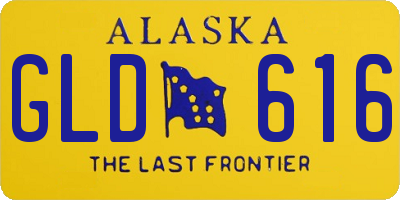 AK license plate GLD616