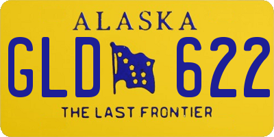 AK license plate GLD622