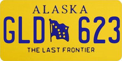 AK license plate GLD623