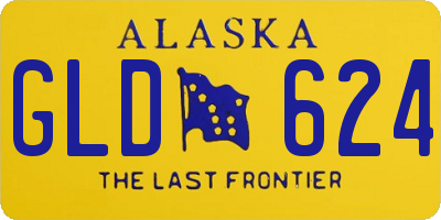 AK license plate GLD624