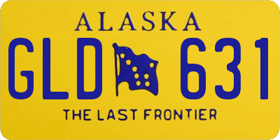 AK license plate GLD631