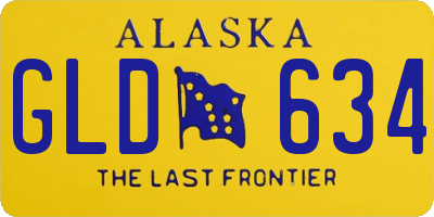AK license plate GLD634