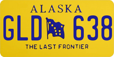 AK license plate GLD638