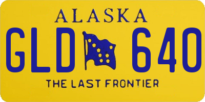 AK license plate GLD640