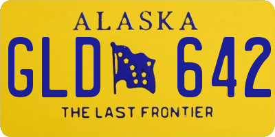 AK license plate GLD642