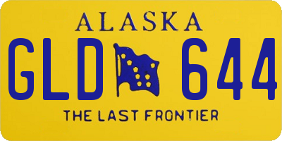 AK license plate GLD644