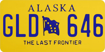 AK license plate GLD646