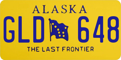AK license plate GLD648