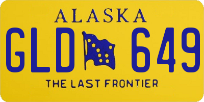 AK license plate GLD649