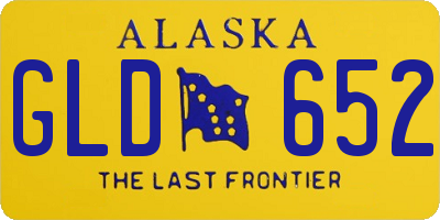 AK license plate GLD652