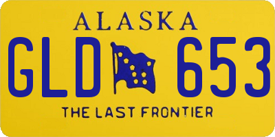AK license plate GLD653