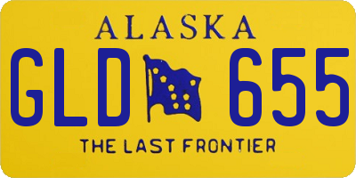 AK license plate GLD655