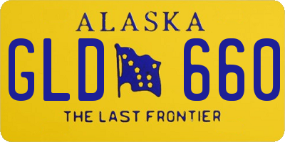 AK license plate GLD660