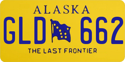 AK license plate GLD662