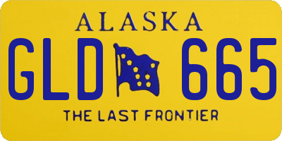 AK license plate GLD665