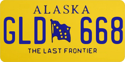 AK license plate GLD668