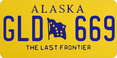 AK license plate GLD669