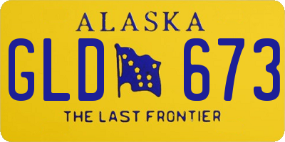 AK license plate GLD673