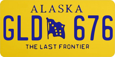 AK license plate GLD676