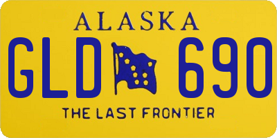 AK license plate GLD690