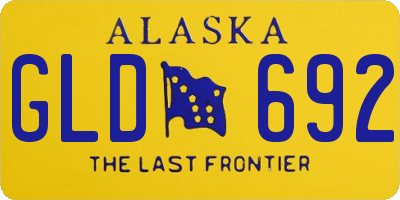AK license plate GLD692