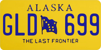 AK license plate GLD699