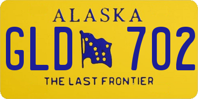 AK license plate GLD702