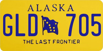 AK license plate GLD705