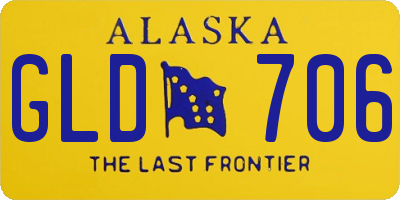 AK license plate GLD706