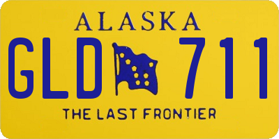AK license plate GLD711