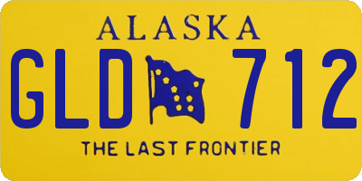 AK license plate GLD712