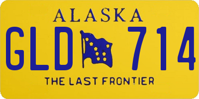 AK license plate GLD714