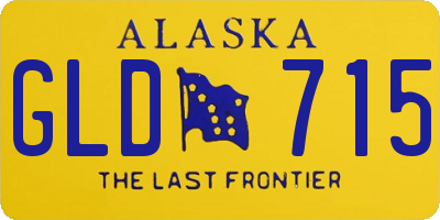 AK license plate GLD715