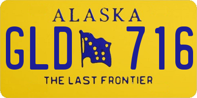 AK license plate GLD716