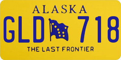 AK license plate GLD718