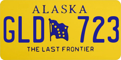 AK license plate GLD723