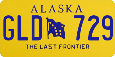 AK license plate GLD729