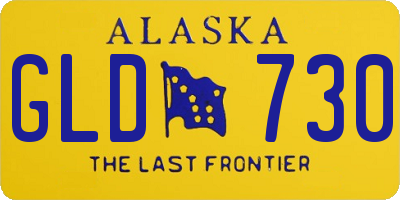 AK license plate GLD730