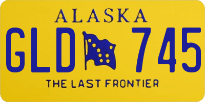 AK license plate GLD745