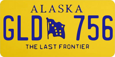 AK license plate GLD756