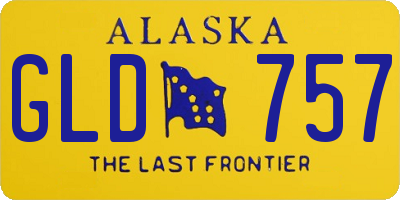 AK license plate GLD757