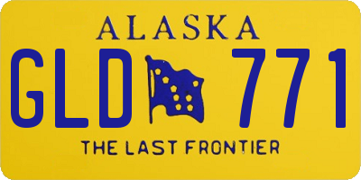 AK license plate GLD771