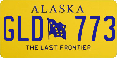 AK license plate GLD773