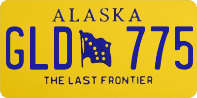 AK license plate GLD775