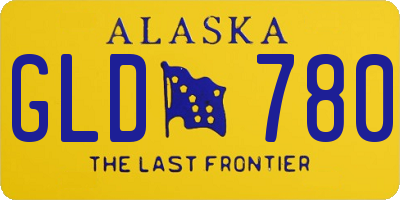 AK license plate GLD780