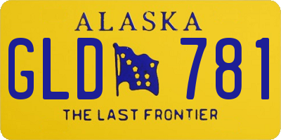 AK license plate GLD781