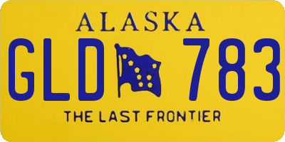 AK license plate GLD783